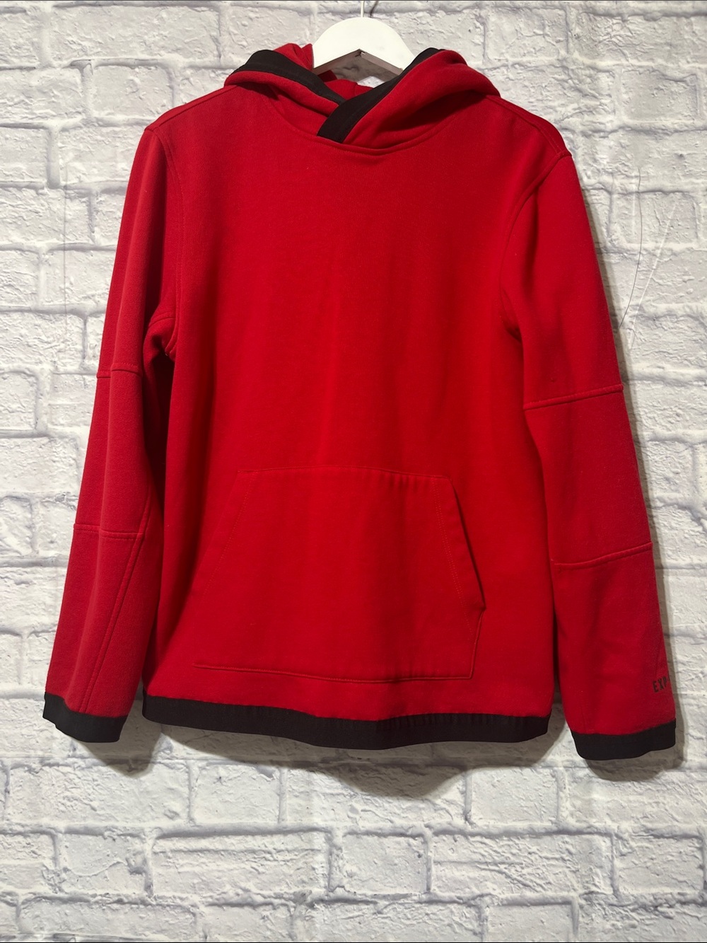 Express Red Hoodie with Black Trim